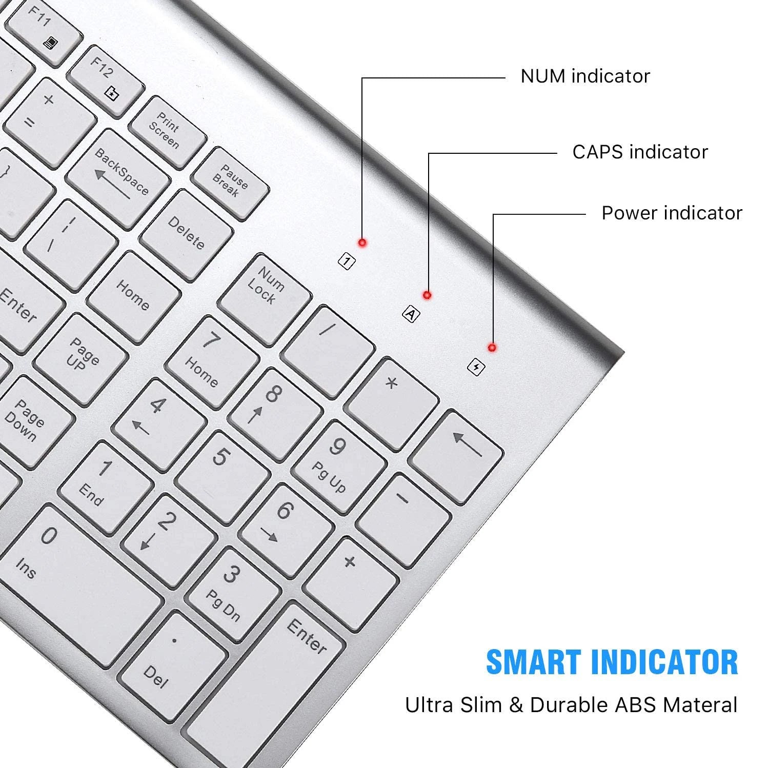 Israel Hebrew Wireless Keyboard Mouse Combos Ultra-Thin Multimedia Full-Size Keyboard and Mouse Low Noise for Notebook Laptop