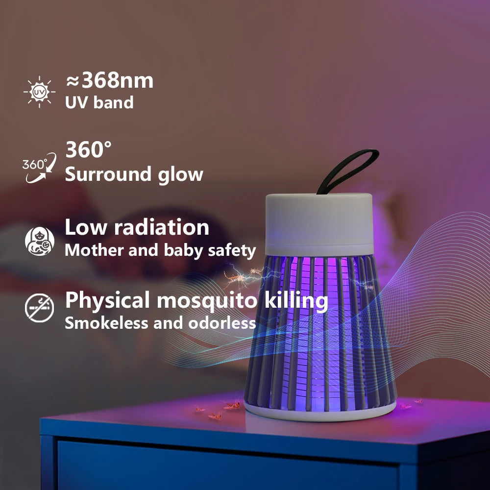 Electric Shock Mosquito Killer Lamp USB 5V Fly Trap Zapper Insect Killer Repellent Bedroom Outdoor Anti Mosquito Trap
