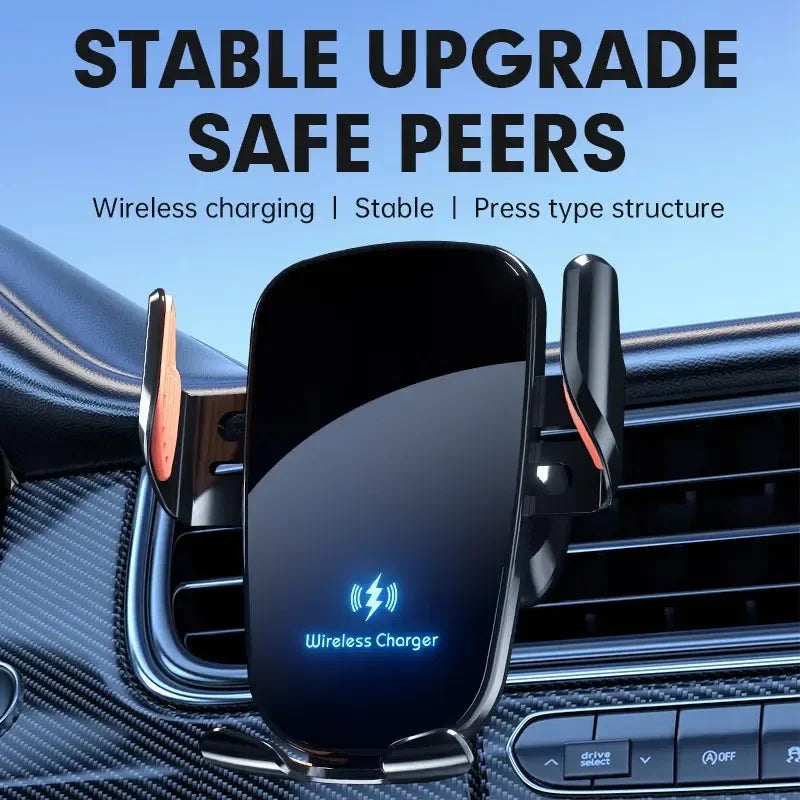 UYUXIO  Wireless Car Charger Air Vent Fast Charging Phone Holder in Car for iPhone 16 Pro Max 15 14 12 13 Samsung Android Phones