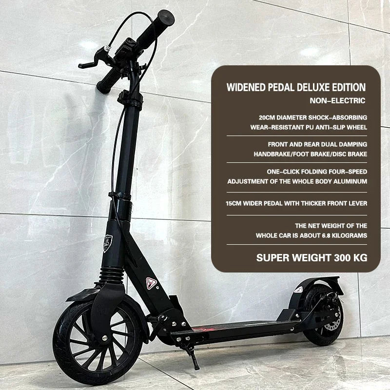 Upgraded adult scooter all-aluminum scooter Foldable Men & Women City Work Outdoor Sports Portable Pedal Scooter