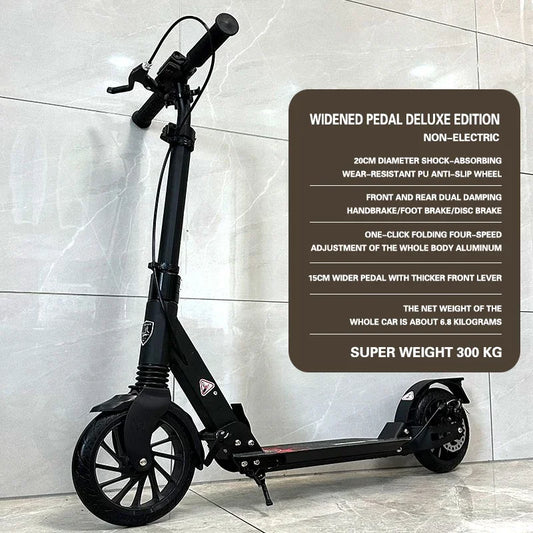 Upgraded adult scooter all-aluminum scooter Foldable Men & Women City Work Outdoor Sports Portable Pedal Scooter