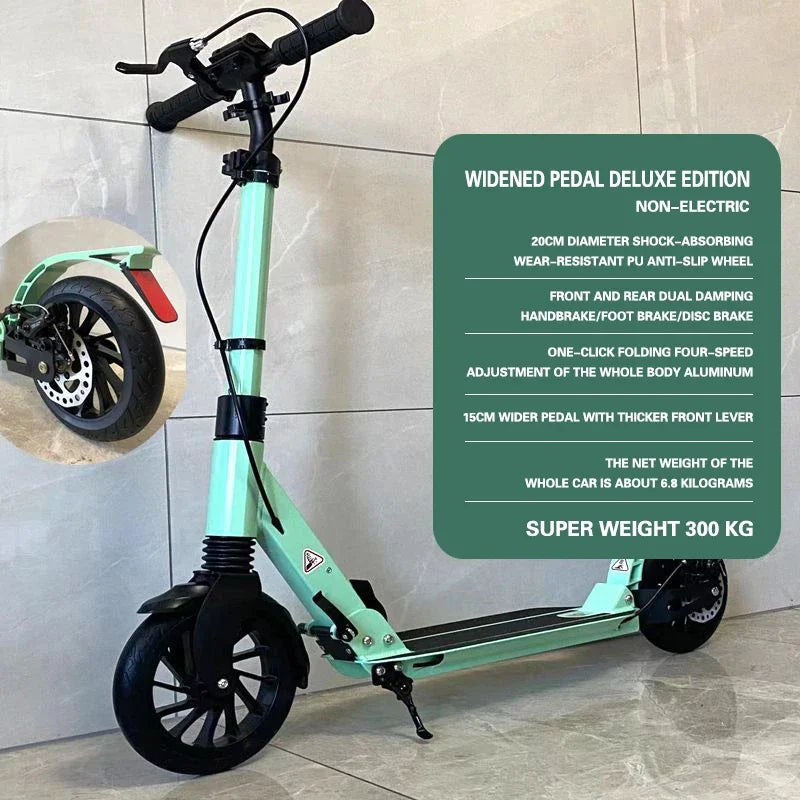 Upgraded adult scooter all-aluminum scooter Foldable Men & Women City Work Outdoor Sports Portable Pedal Scooter