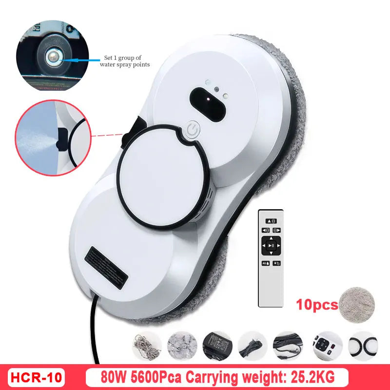 DIVEDEER Water spray window cleaning robot intelligent high-rise double-sided brushless motor glass cleaner spray type