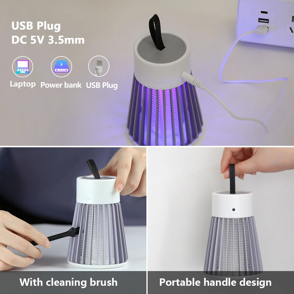 Electric Shock Mosquito Killer Lamp USB 5V Fly Trap Zapper Insect Killer Repellent Bedroom Outdoor Anti Mosquito Trap