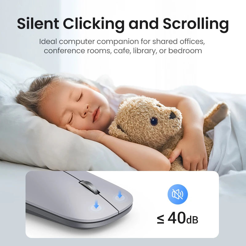 UGREEN Mouse Wireless Bluetooth 2.4G Silent Mice 4000 DPI Left Right Hand For MacBook Tablet Computer Laptop PC Wireless Mouse