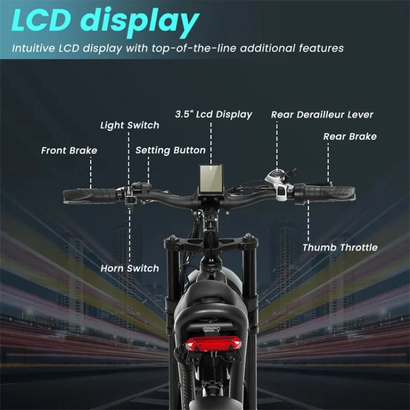 Brand New AiliFe K7 Full Suspension 20" 250w Electric Bicycle 1000w Electric Bike 1000w 48v Eu Warehouse Fat Tire EBike for All