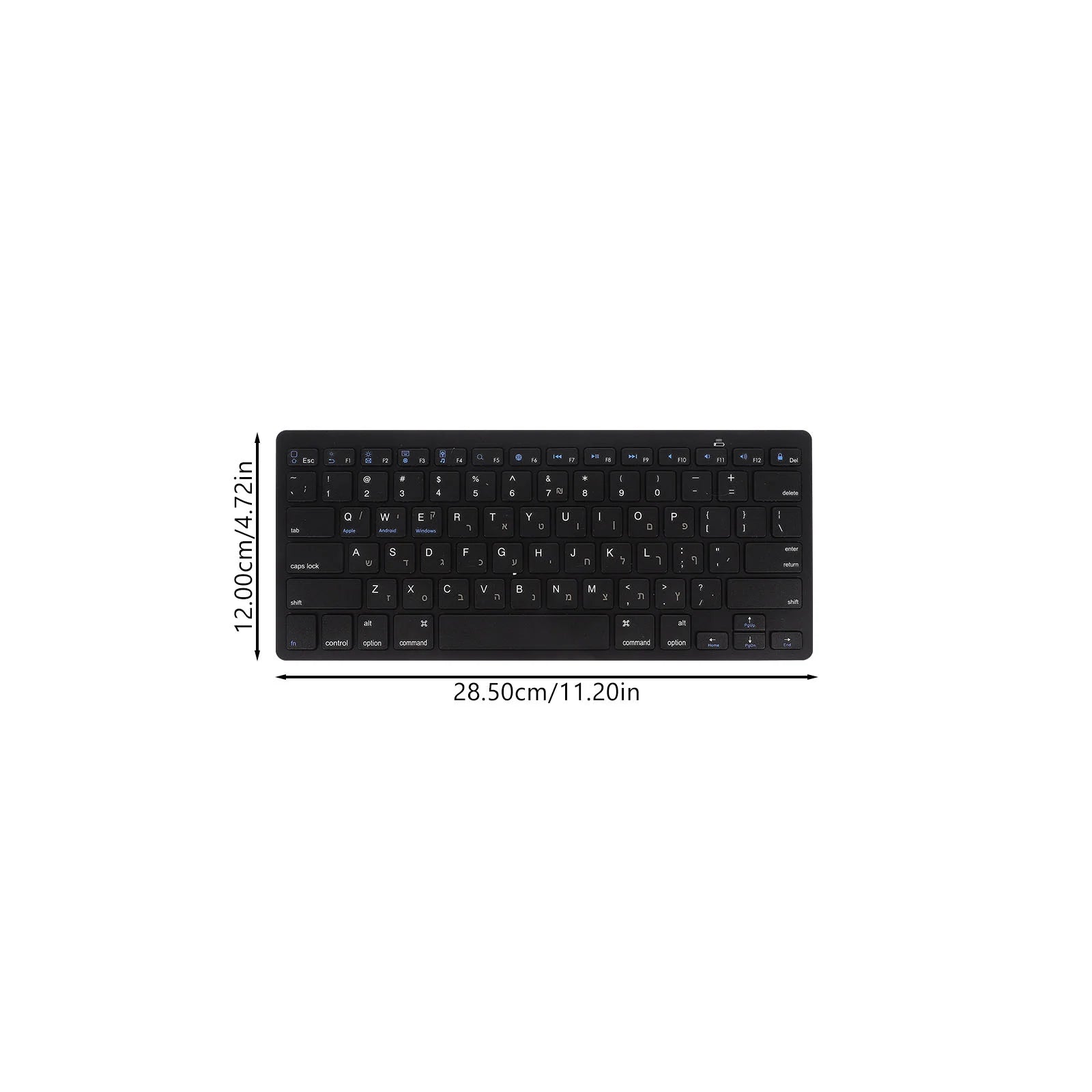 Hebrew Keyboard Office Portable Mechanical Wireless Laptop Computer Accessory Silent Abs For Phone Work