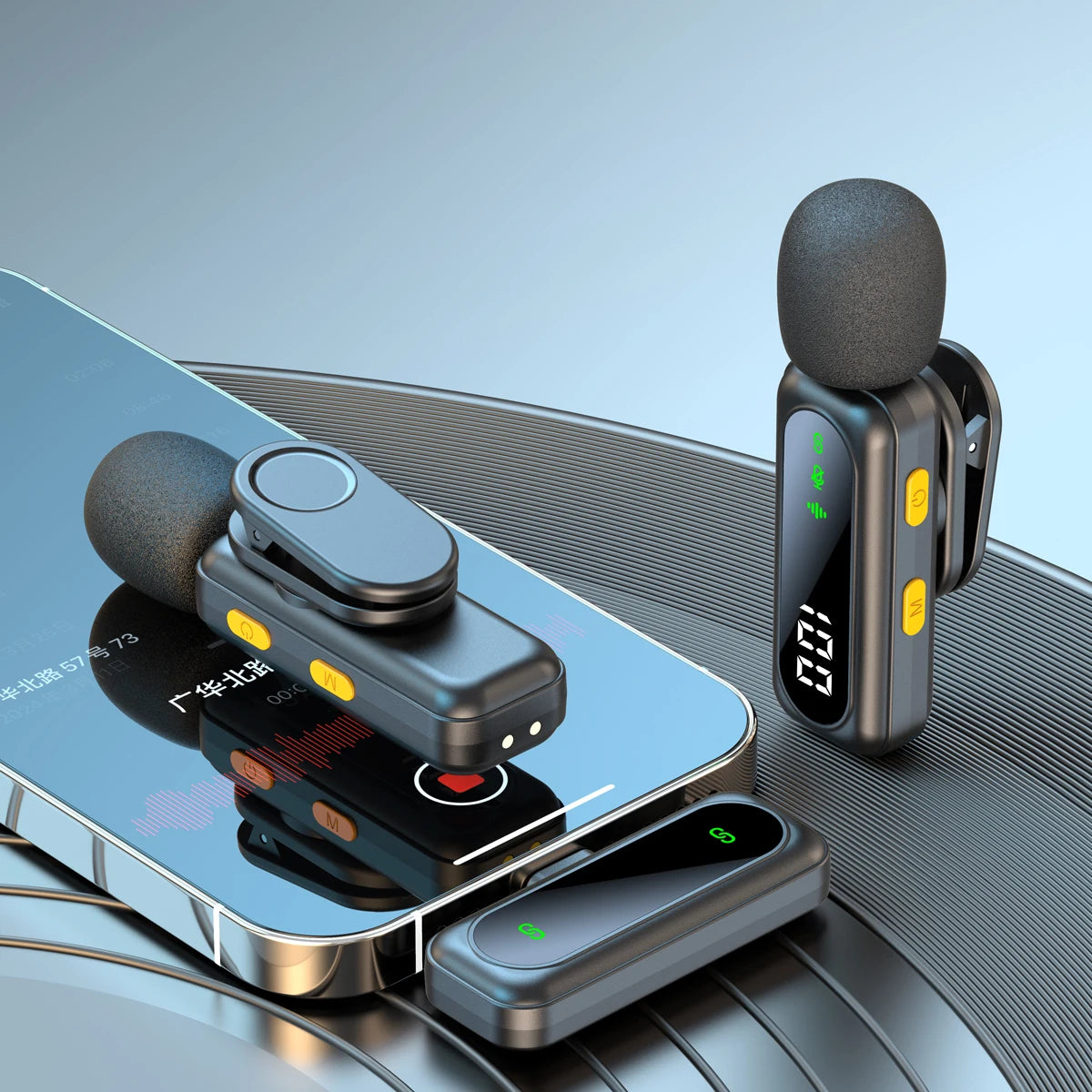 Xiaomi Mijia Wireless Lavalier Lapel Microphone Portable Noise Reduction Audio Recording Type-C for iPhone15-16 Android PC Live