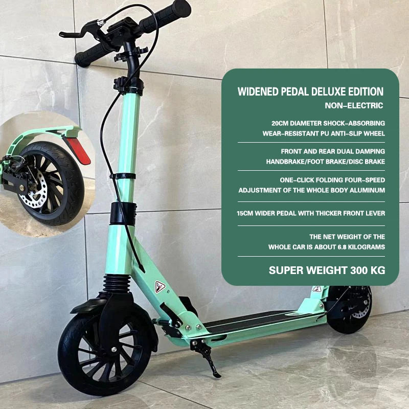 Upgraded adult scooter all-aluminum scooter Foldable Men & Women City Work Outdoor Sports Portable Pedal Scooter